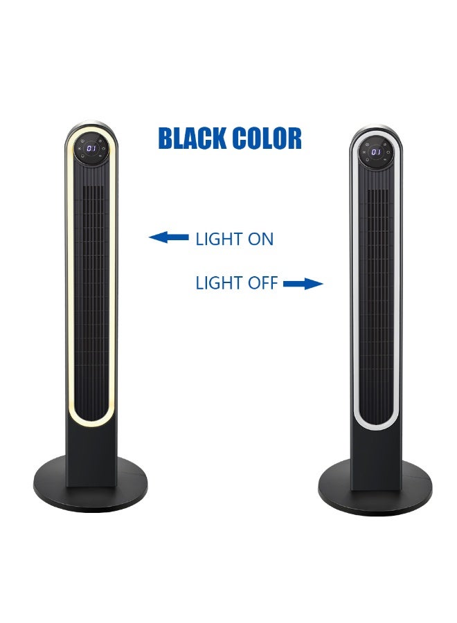 Crown 42" Tower Fan with LED Light 4 Speed Settings 3 Wind Modes, 60w Power, 7m/s Wind, Remote Control and LED Display | 80° Oscillation, 220-240V, 50/60 Hz. - Image 3